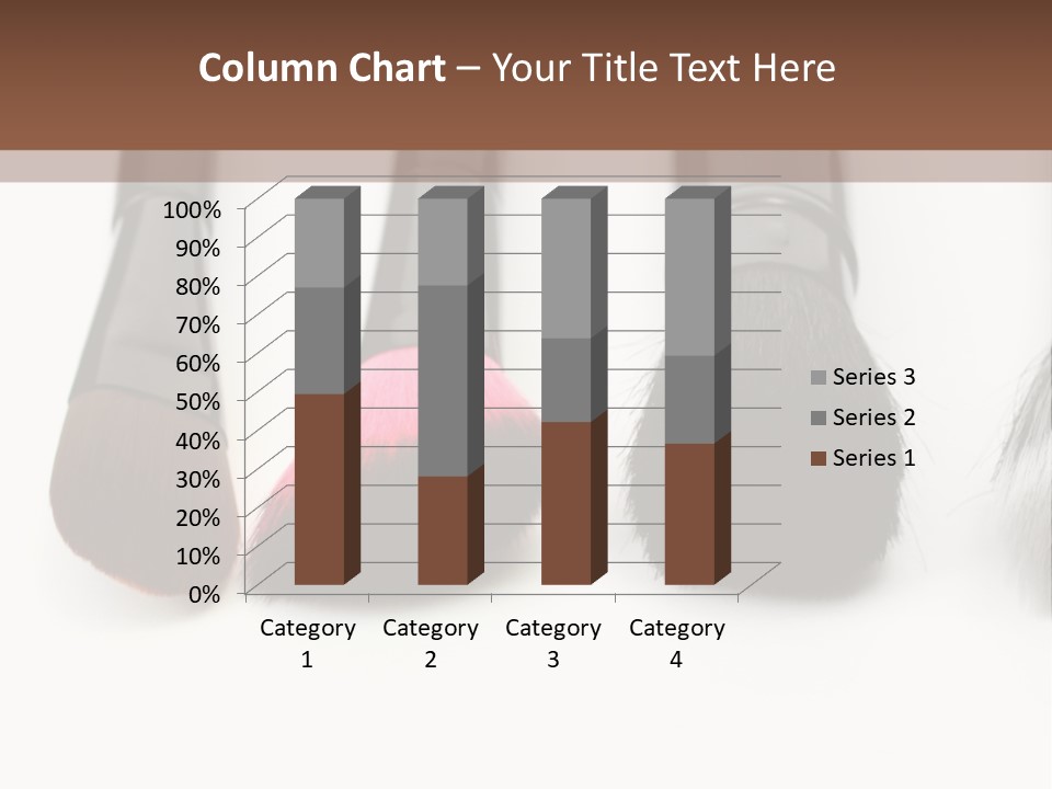 A Group Of Makeup Brushes On A White Surface PowerPoint Template