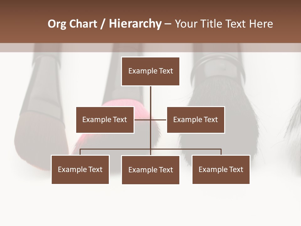 A Group Of Makeup Brushes On A White Surface PowerPoint Template