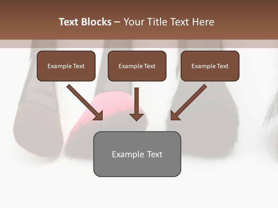 A Group Of Makeup Brushes On A White Surface PowerPoint Template