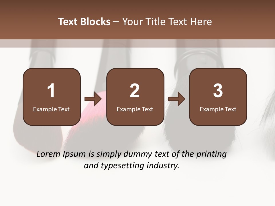 A Group Of Makeup Brushes On A White Surface PowerPoint Template