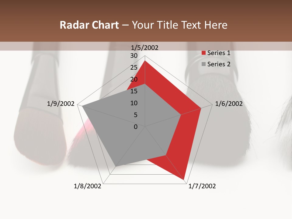 A Group Of Makeup Brushes On A White Surface PowerPoint Template