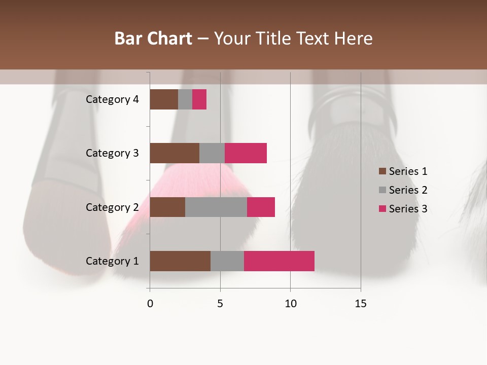 A Group Of Makeup Brushes On A White Surface PowerPoint Template