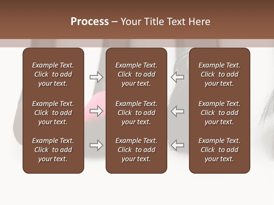 A Group Of Makeup Brushes On A White Surface PowerPoint Template