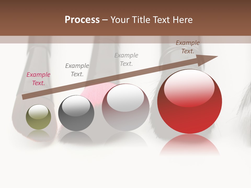 A Group Of Makeup Brushes On A White Surface PowerPoint Template