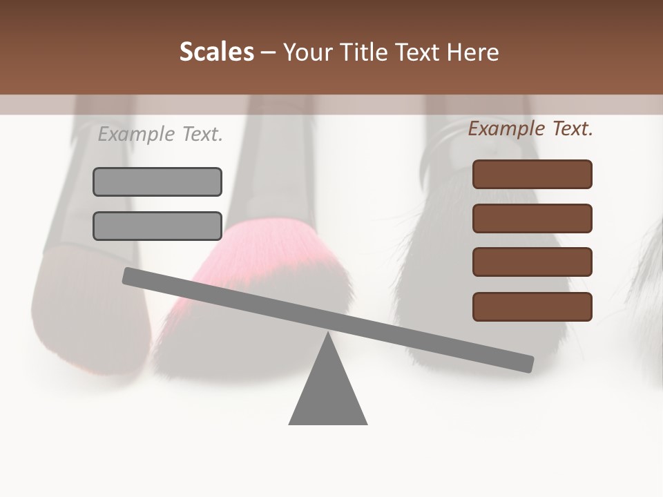 A Group Of Makeup Brushes On A White Surface PowerPoint Template