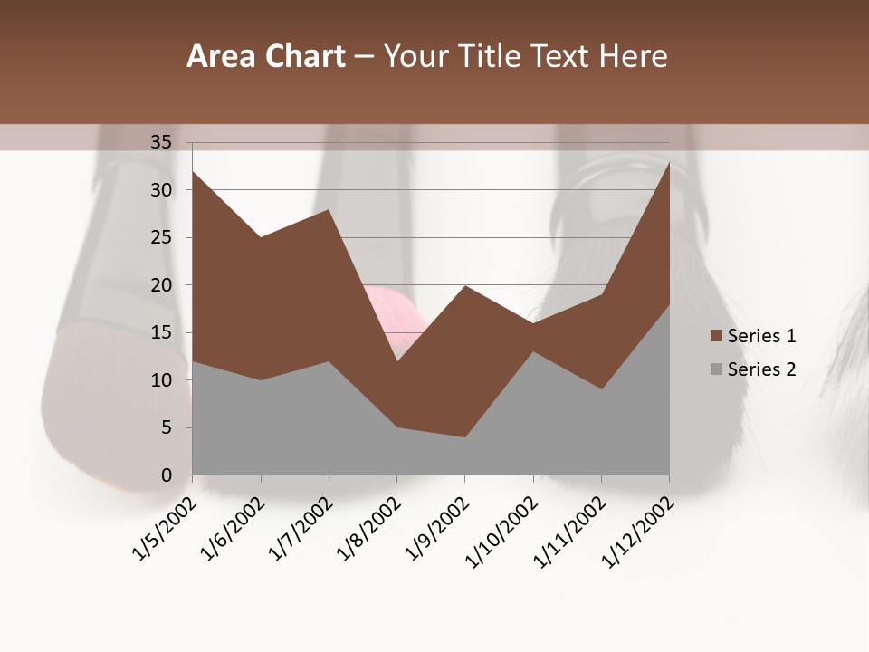 A Group Of Makeup Brushes On A White Surface PowerPoint Template