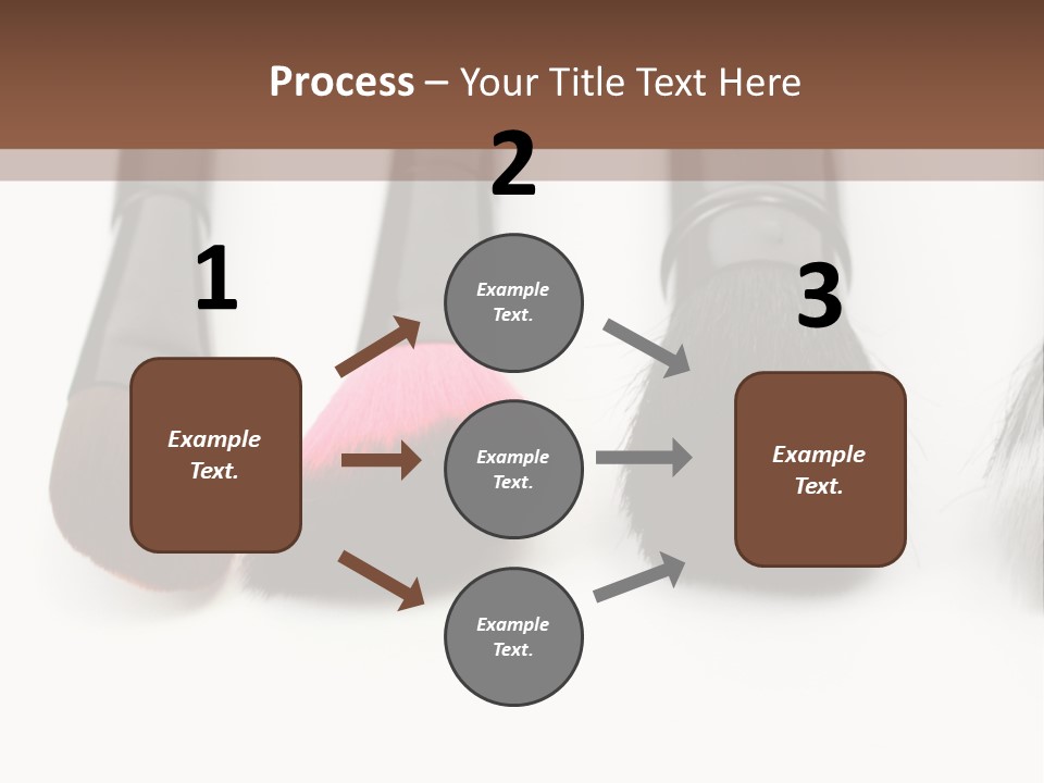 A Group Of Makeup Brushes On A White Surface PowerPoint Template