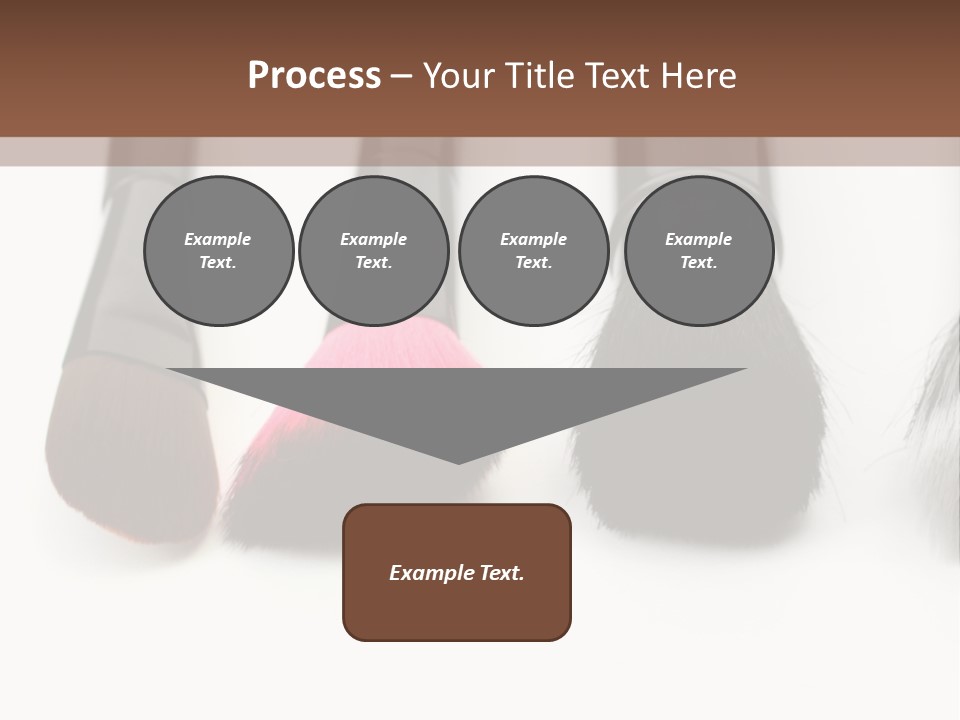 A Group Of Makeup Brushes On A White Surface PowerPoint Template
