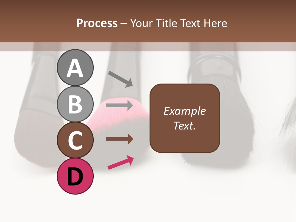 A Group Of Makeup Brushes On A White Surface PowerPoint Template