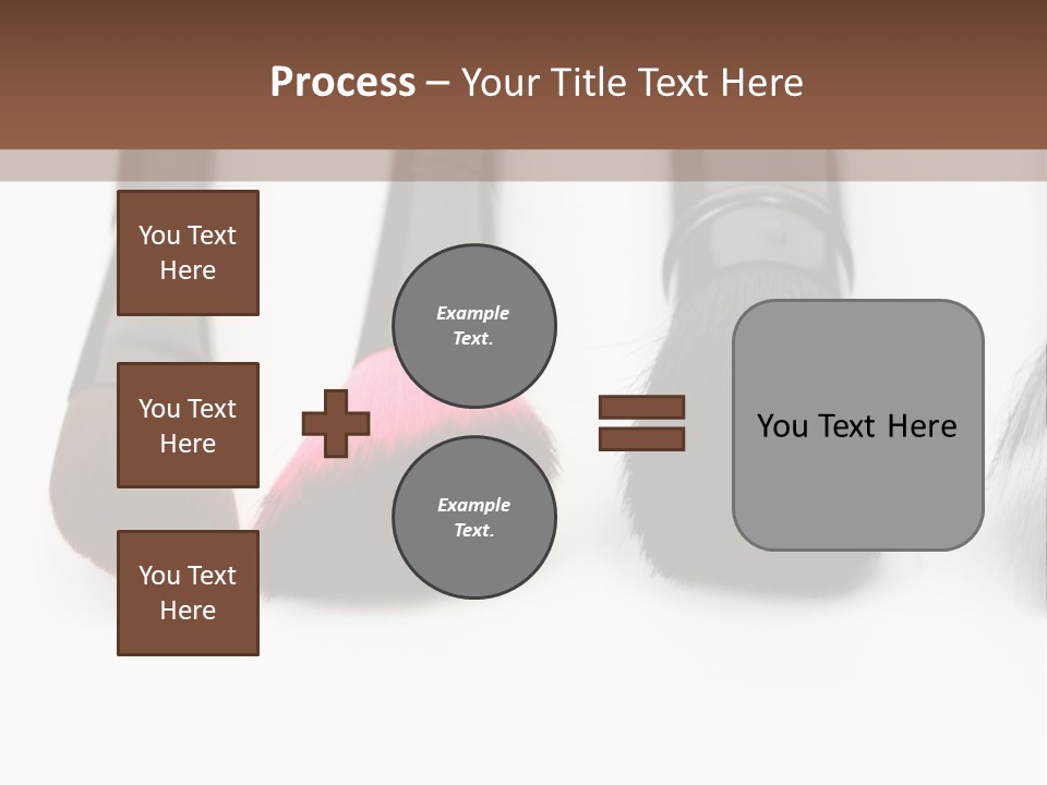 A Group Of Makeup Brushes On A White Surface PowerPoint Template