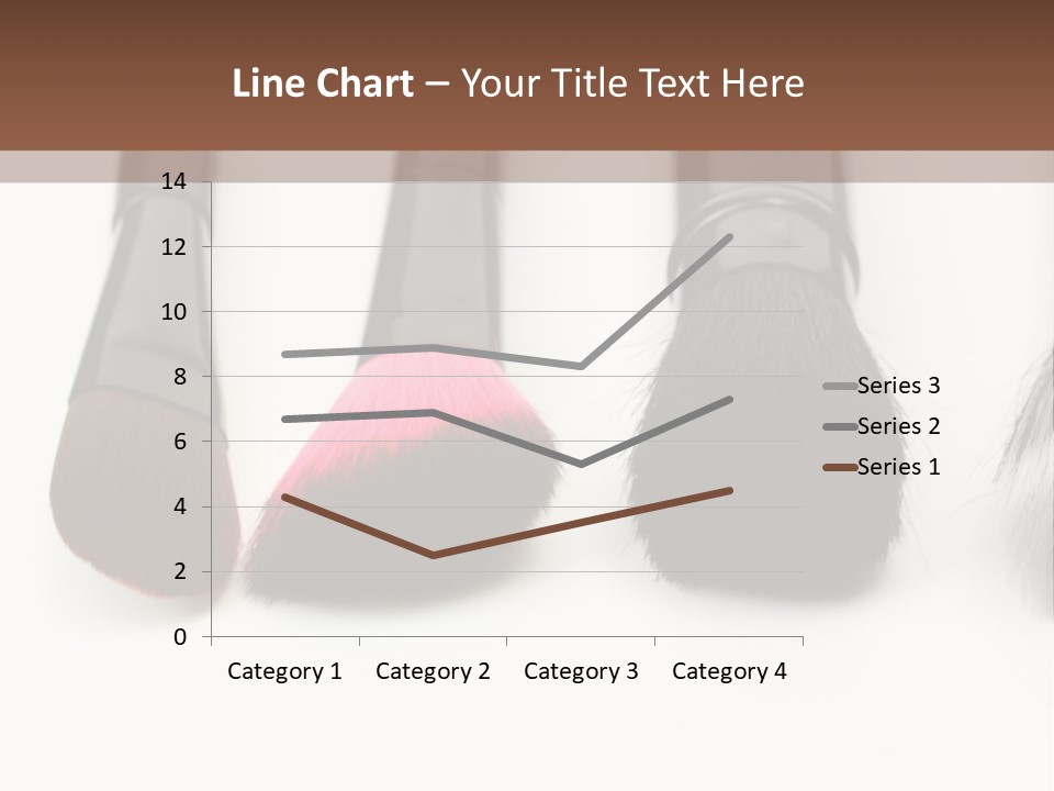 A Group Of Makeup Brushes On A White Surface PowerPoint Template