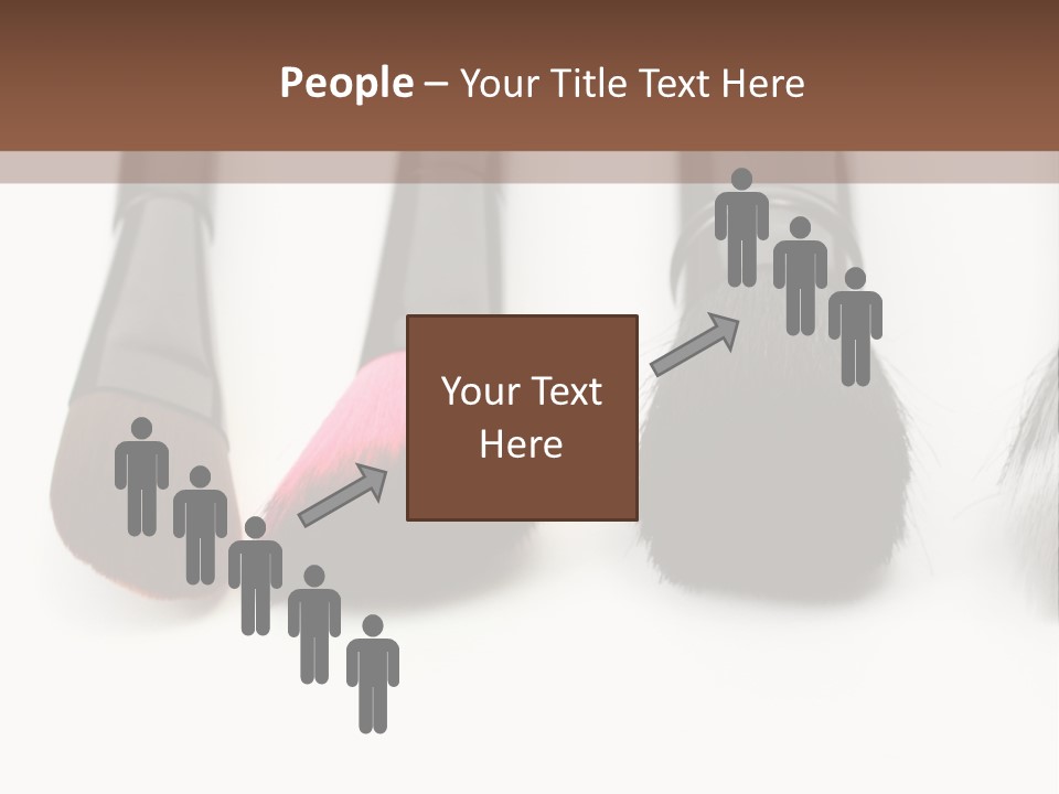 A Group Of Makeup Brushes On A White Surface PowerPoint Template