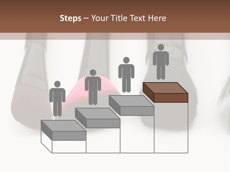 A Group Of Makeup Brushes On A White Surface PowerPoint Template