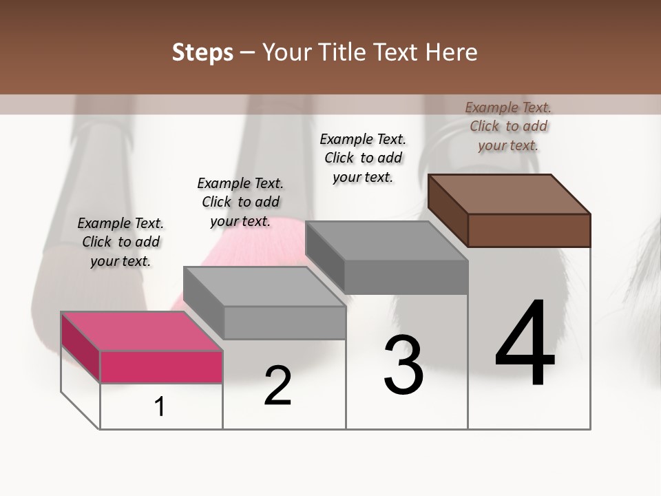 A Group Of Makeup Brushes On A White Surface PowerPoint Template