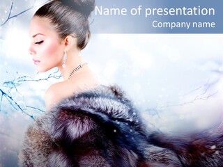 Blue Beauty Art PowerPoint Template