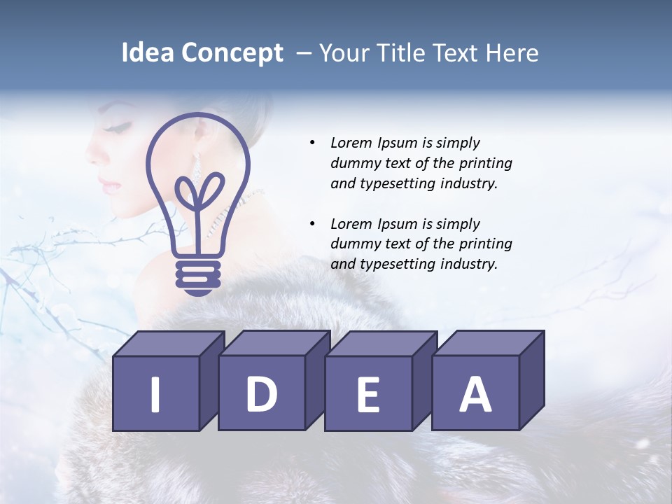 Blue Beauty Art PowerPoint Template