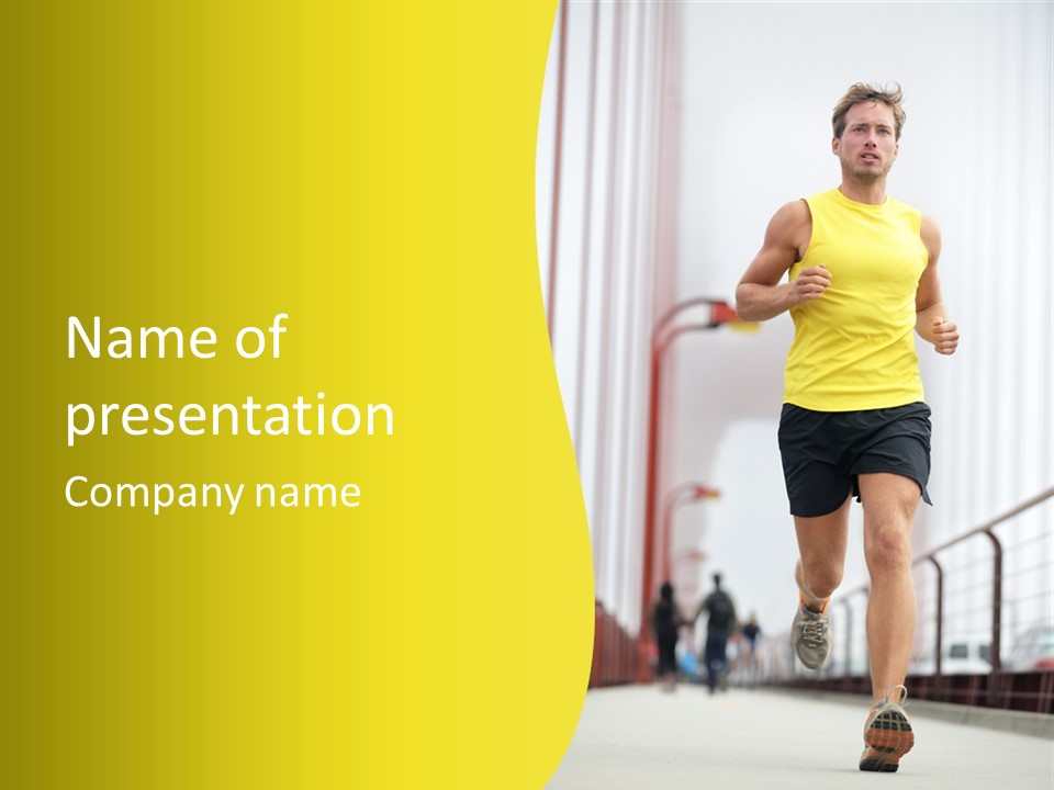 Male Runner Full PowerPoint Template