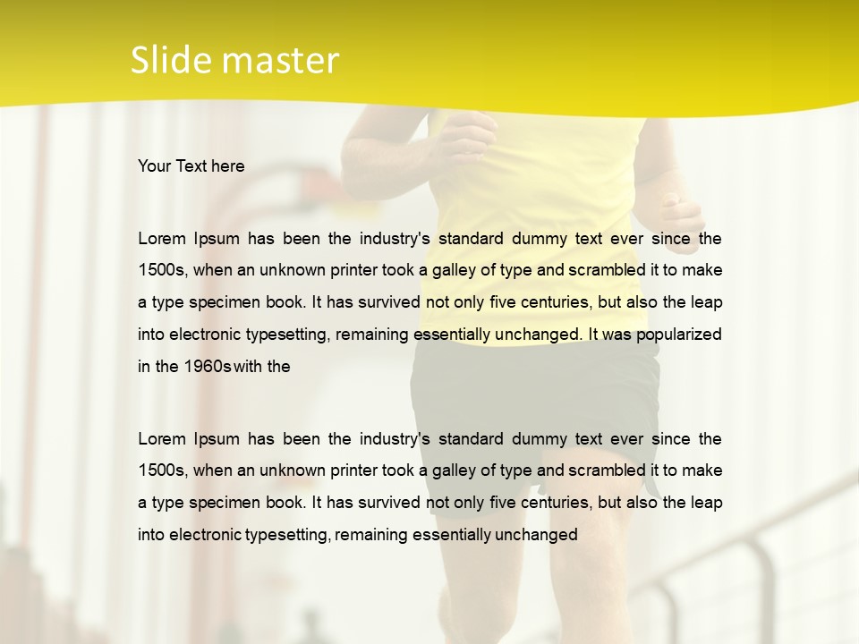 Male Runner Full PowerPoint Template