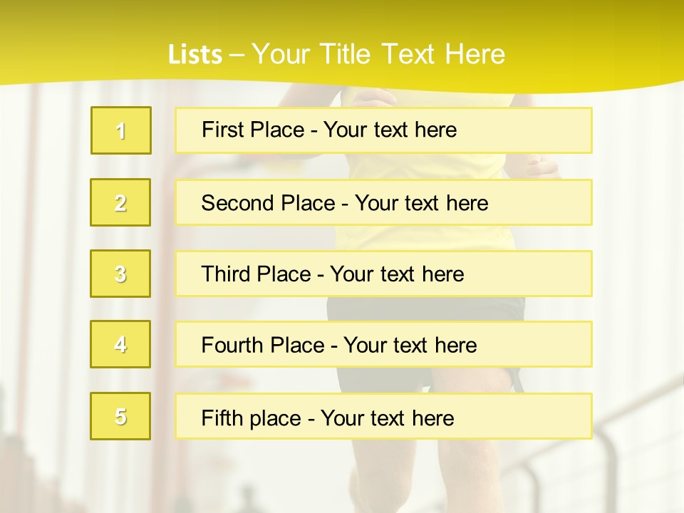 Male Runner Full PowerPoint Template