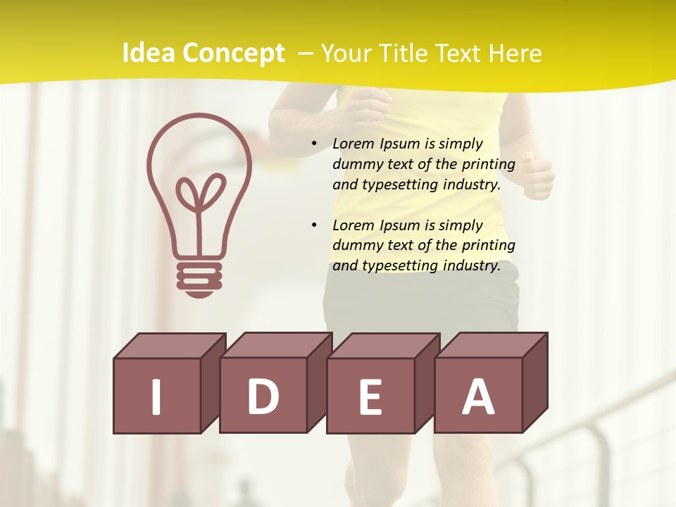 Male Runner Full PowerPoint Template