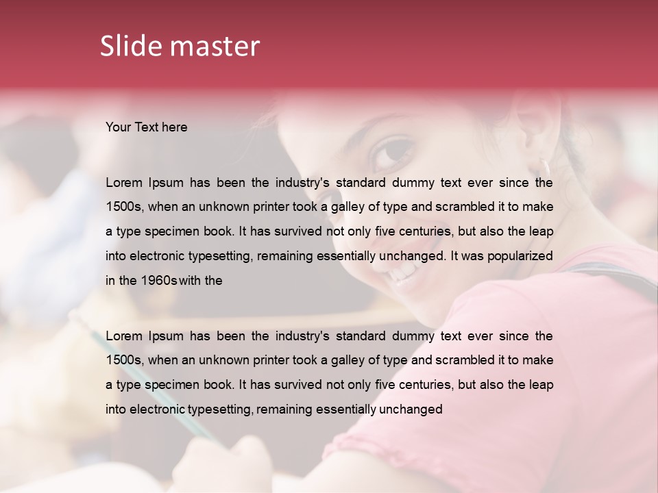 Pretty Knowledge Caucasian PowerPoint Template