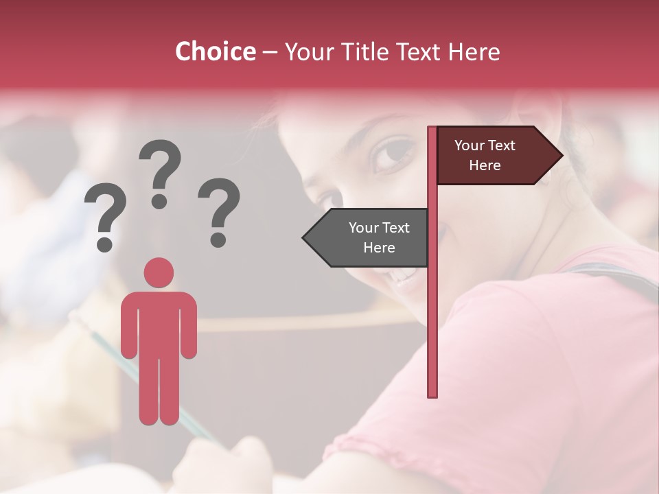 Pretty Knowledge Caucasian PowerPoint Template