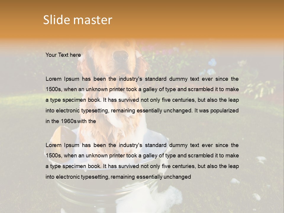 Metal Shower Bucket PowerPoint Template