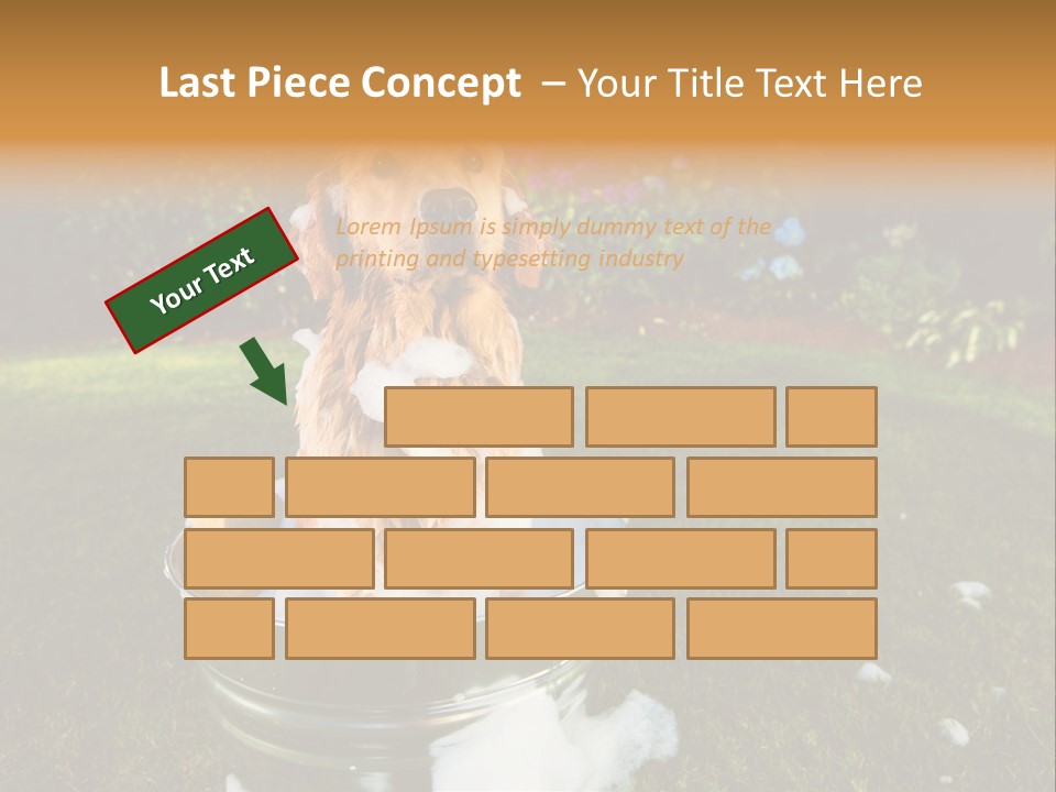 Metal Shower Bucket PowerPoint Template
