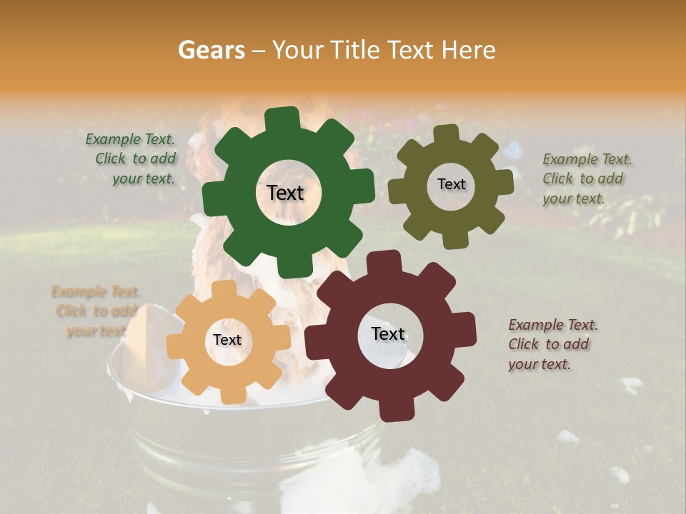 Metal Shower Bucket PowerPoint Template