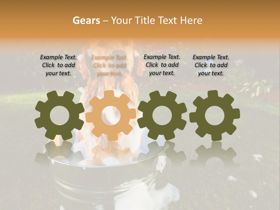 Metal Shower Bucket PowerPoint Template