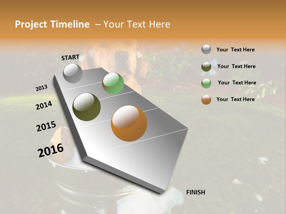 Metal Shower Bucket PowerPoint Template