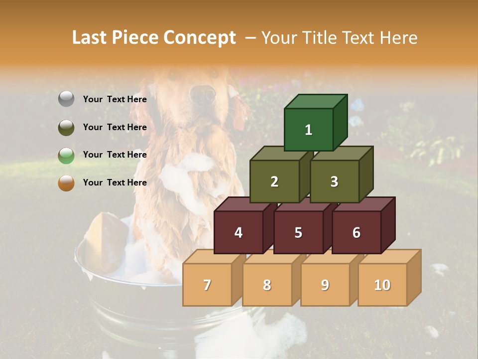 Metal Shower Bucket PowerPoint Template