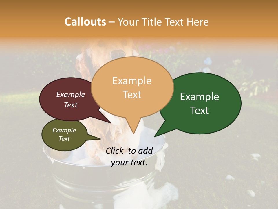 Metal Shower Bucket PowerPoint Template