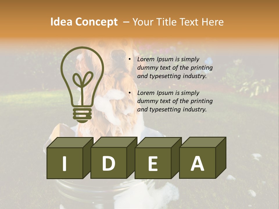 Metal Shower Bucket PowerPoint Template