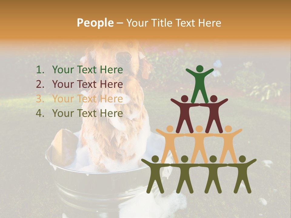 Metal Shower Bucket PowerPoint Template