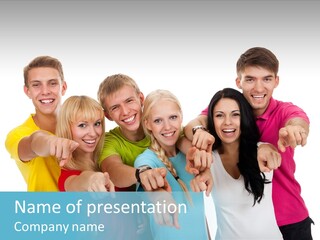 Casual Friendship Friend PowerPoint Template