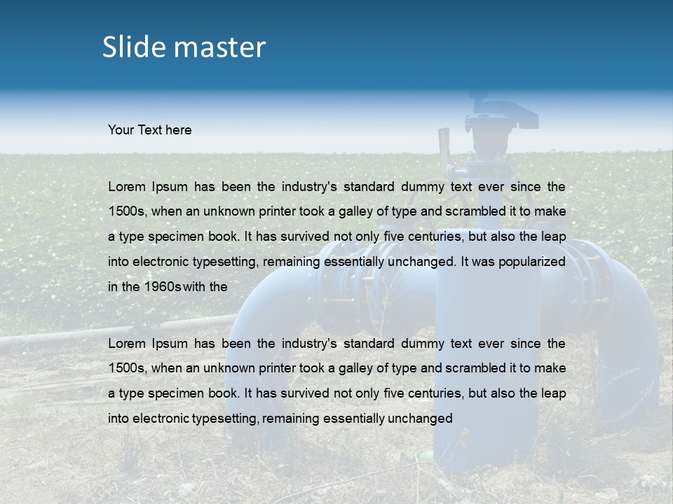 Pump Machine Rural PowerPoint Template