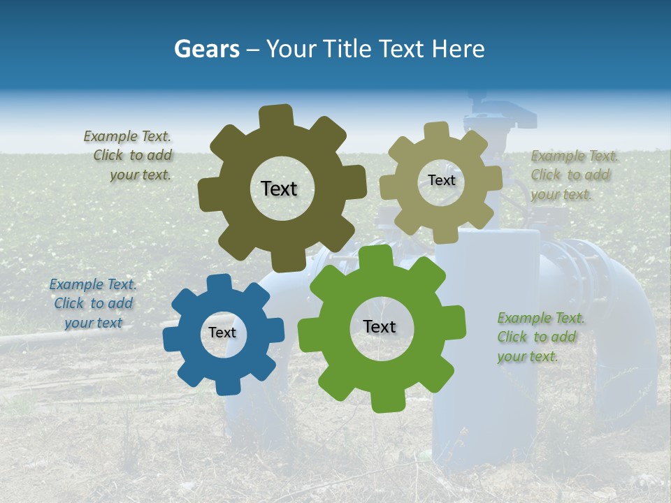 Pump Machine Rural PowerPoint Template