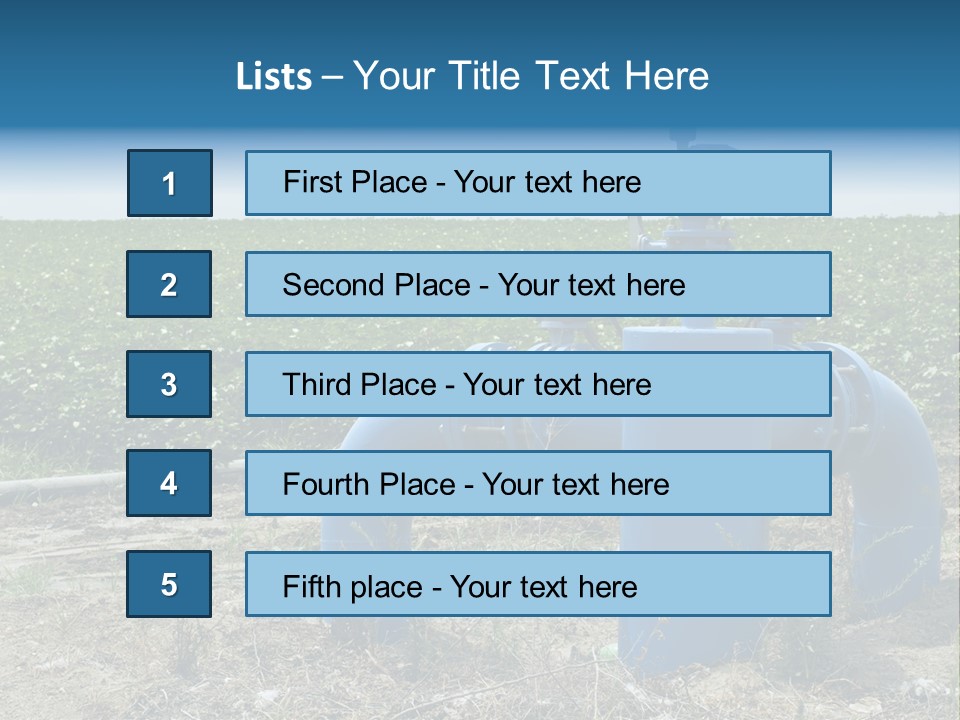 Pump Machine Rural PowerPoint Template
