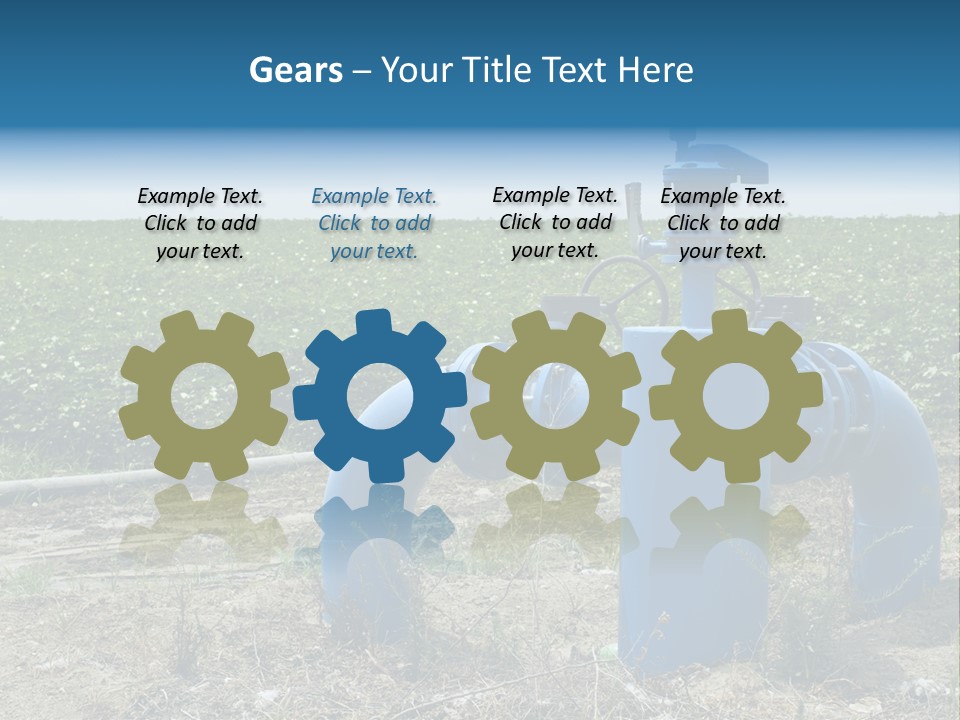 Pump Machine Rural PowerPoint Template