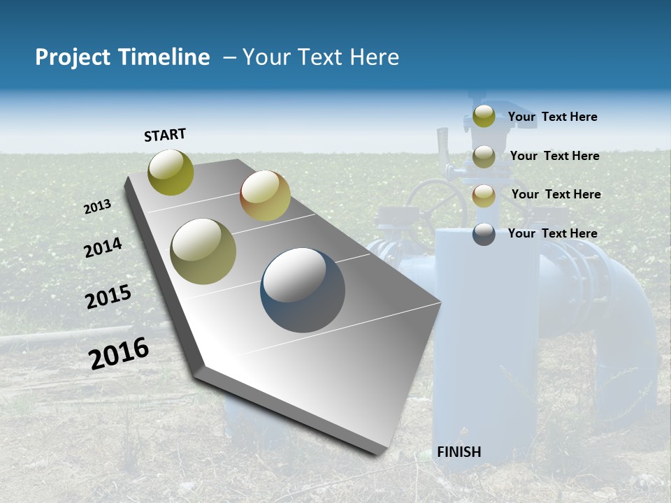 Pump Machine Rural PowerPoint Template