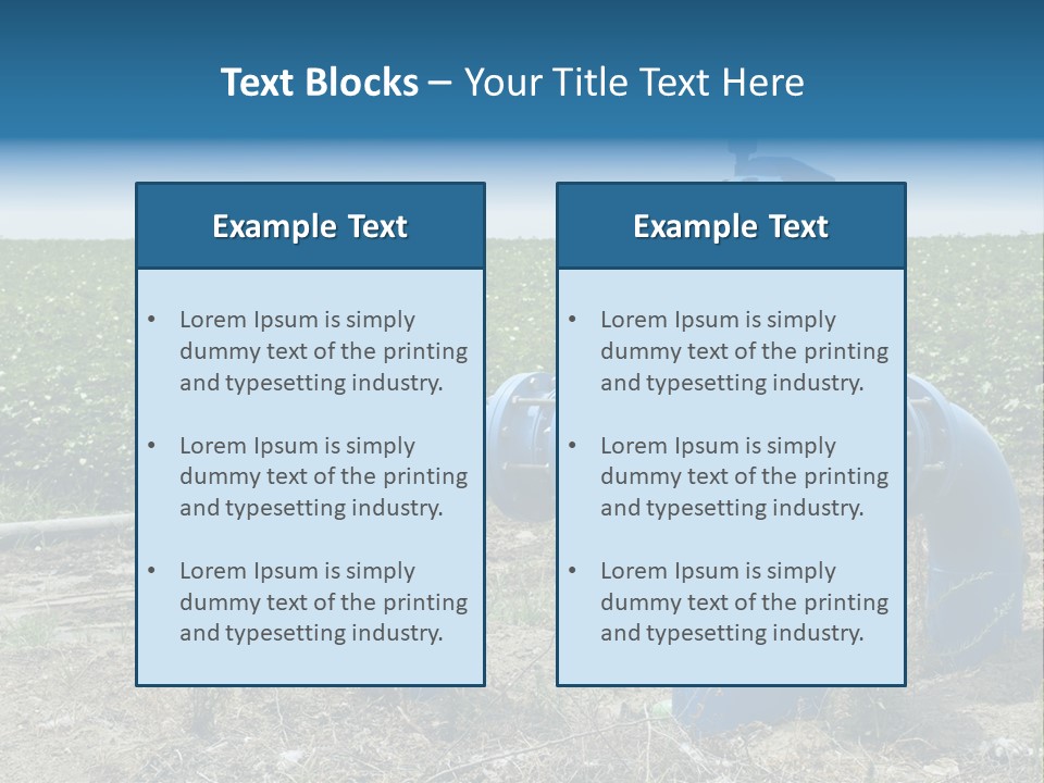 Pump Machine Rural PowerPoint Template