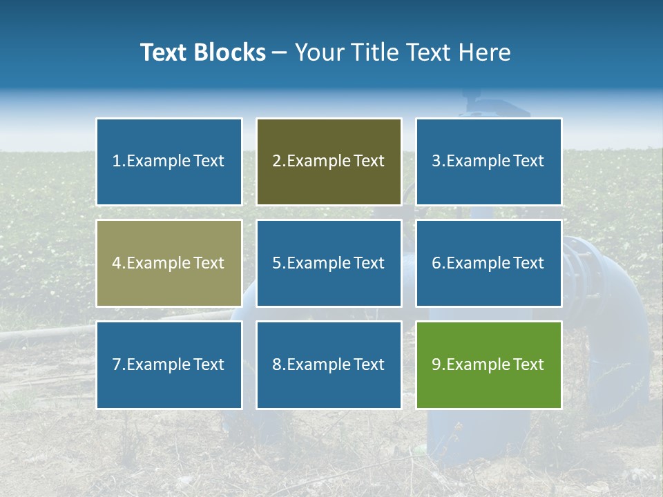Pump Machine Rural PowerPoint Template