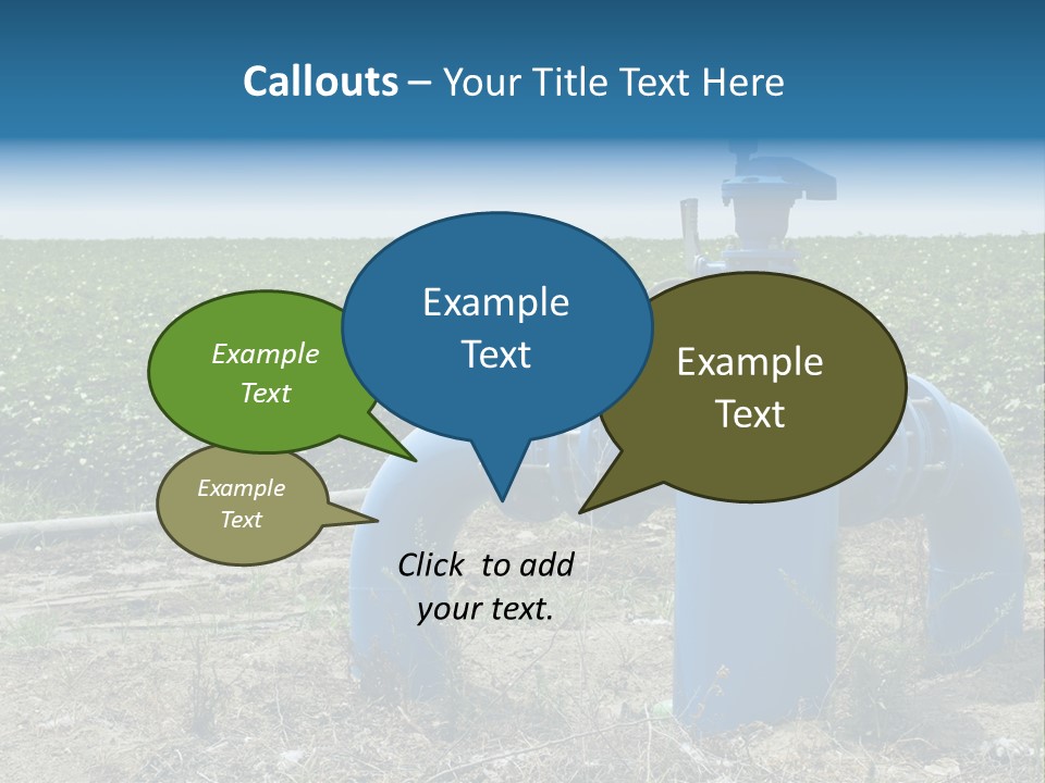 Pump Machine Rural PowerPoint Template
