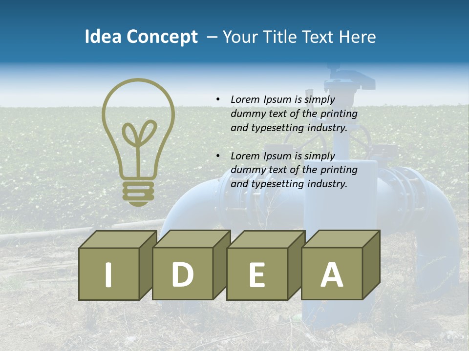 Pump Machine Rural PowerPoint Template