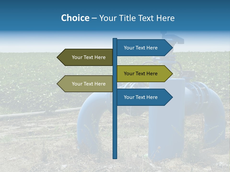 Pump Machine Rural PowerPoint Template