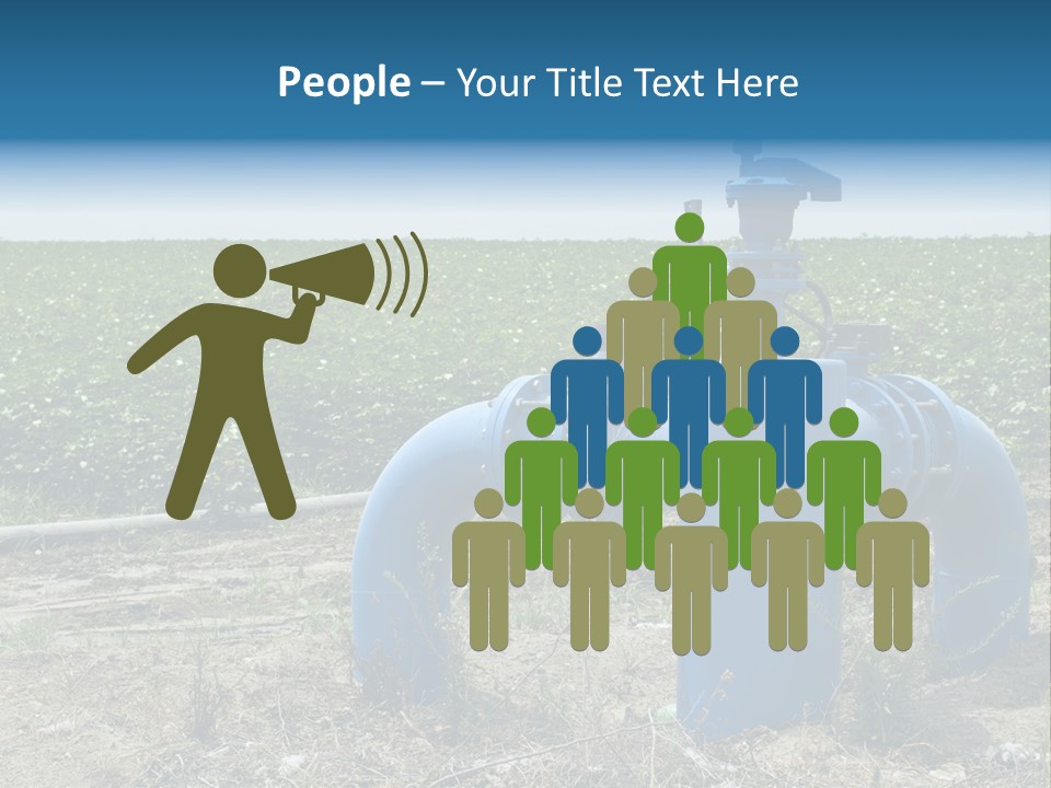 Pump Machine Rural PowerPoint Template