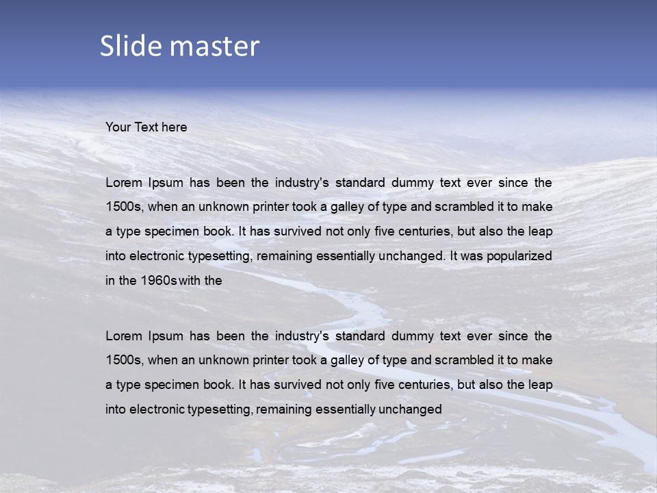 Sweden Frozen Sarek National Park PowerPoint Template