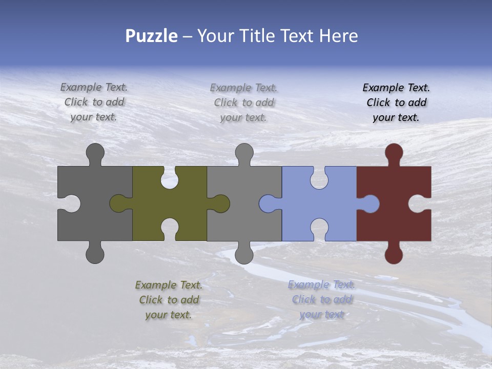 Sweden Frozen Sarek National Park PowerPoint Template