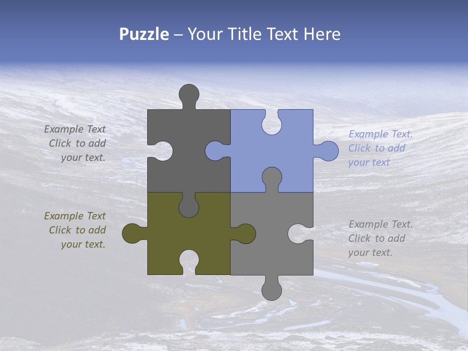 Sweden Frozen Sarek National Park PowerPoint Template